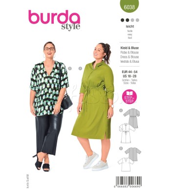 BURDA πατρόν  φόρεμα 6038